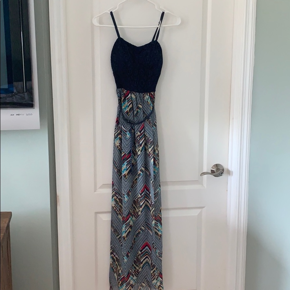 Lilly rose maxi dress with Aztec design